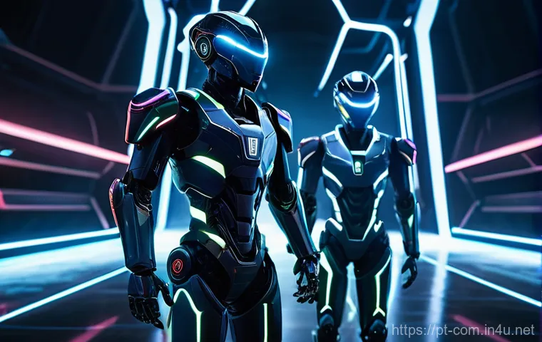 RTX 40 시리즈와 RX 7000 시리즈 비교 - **Prompt:** A dynamic, futuristic gaming arena bathed in vibrant neon lights. On one side, represent...