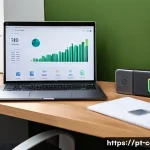 Home 22 랜섬웨어 예방을 위한 백업 전략 - A modern home office setup featuring a person organizing multiple backup devices: an external hard d...